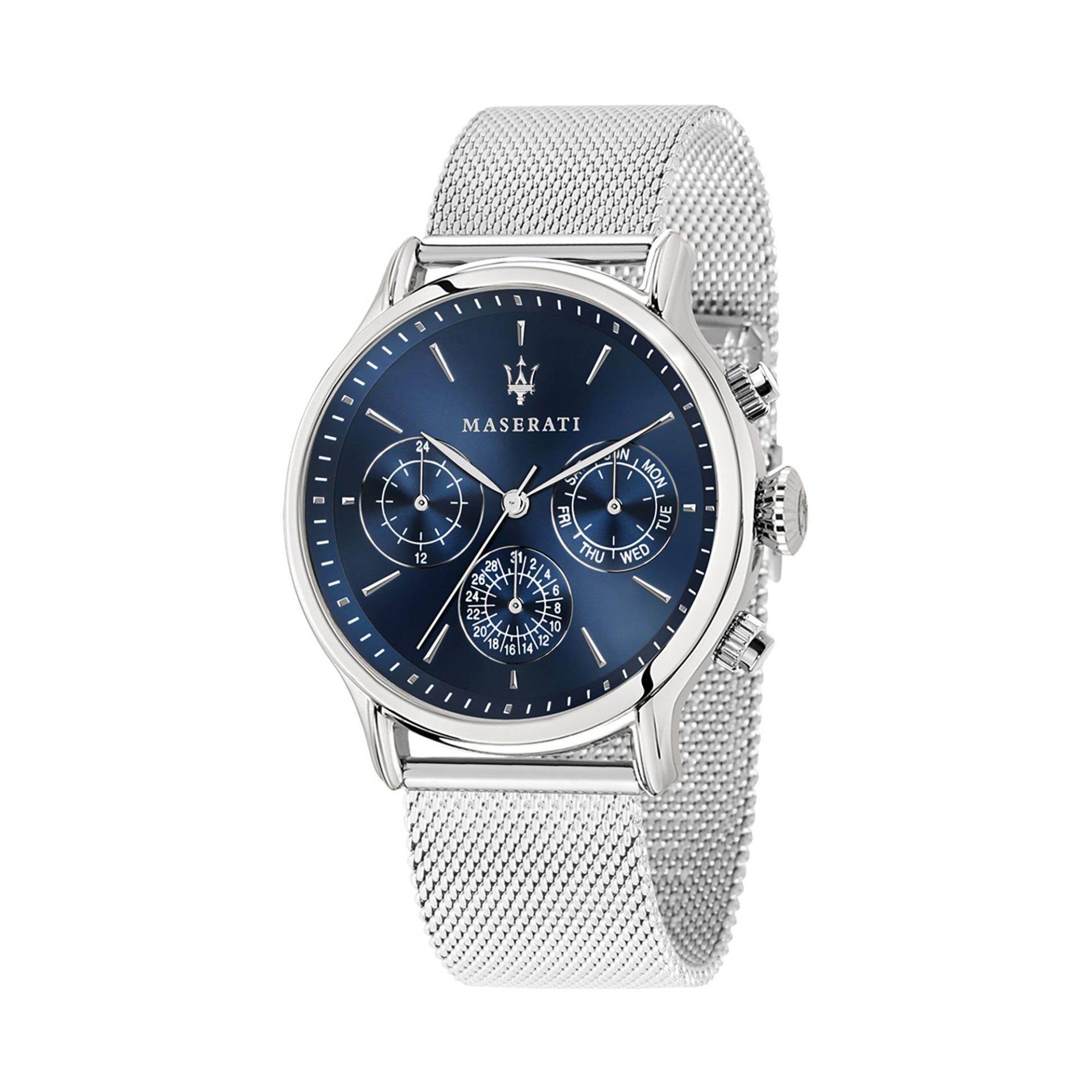Chronograph Uhr Herren Silber 43mm von Maserati