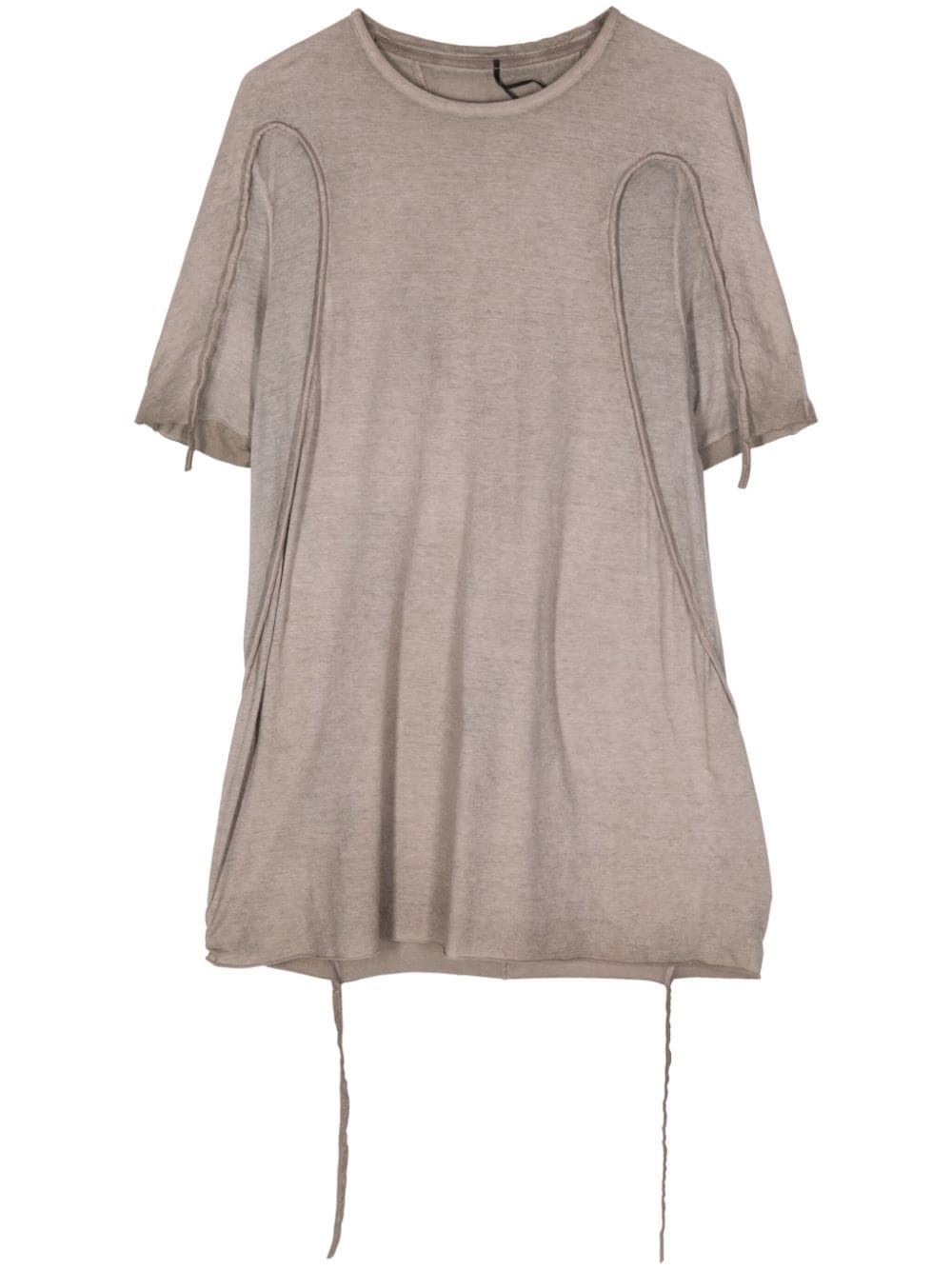 Masnada draped-detail cotton T-shirt - Neutrals von Masnada