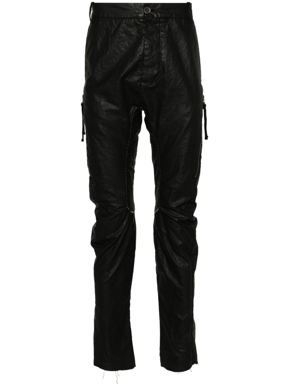 Masnada drop-crotch slim-cut trousers - Black von Masnada