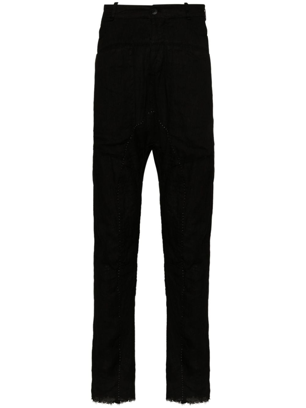 Masnada drop-crotch slim-cut trousers - Black von Masnada