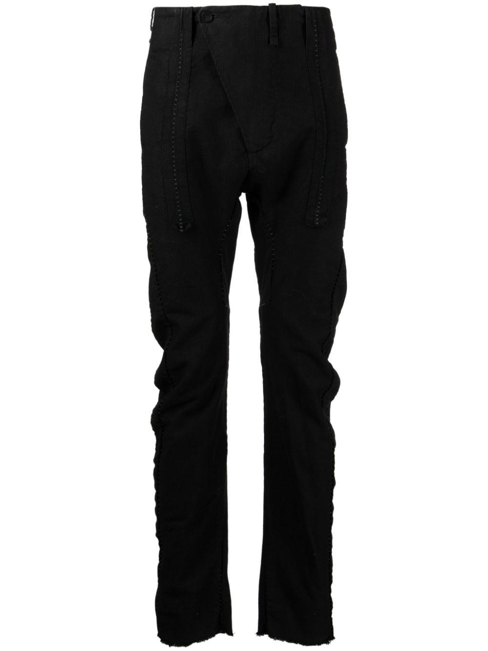 Masnada ribbed cotton tapered trousers - Black von Masnada