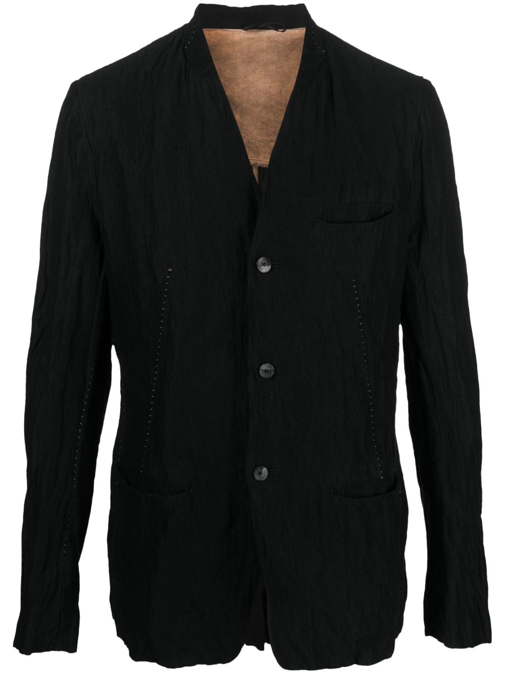 Masnada textured cotton-blend blazer - Black von Masnada