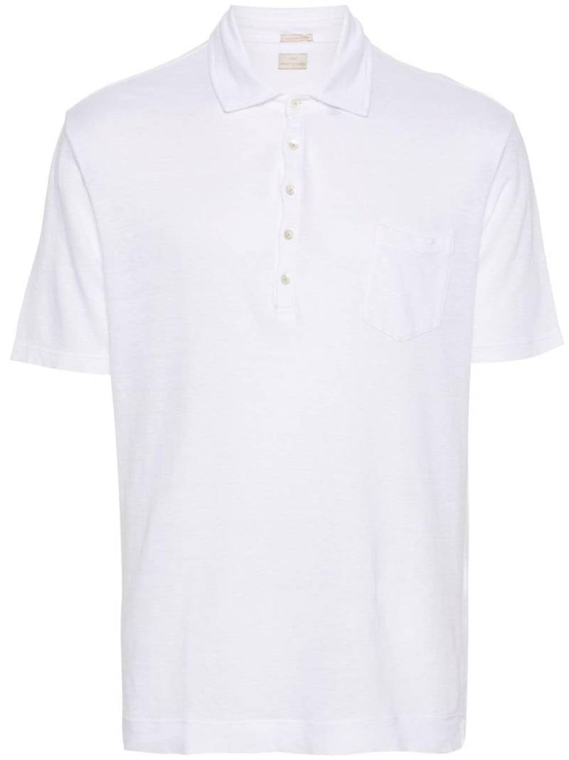 Massimo Alba Wembley linen polo shirt - White von Massimo Alba