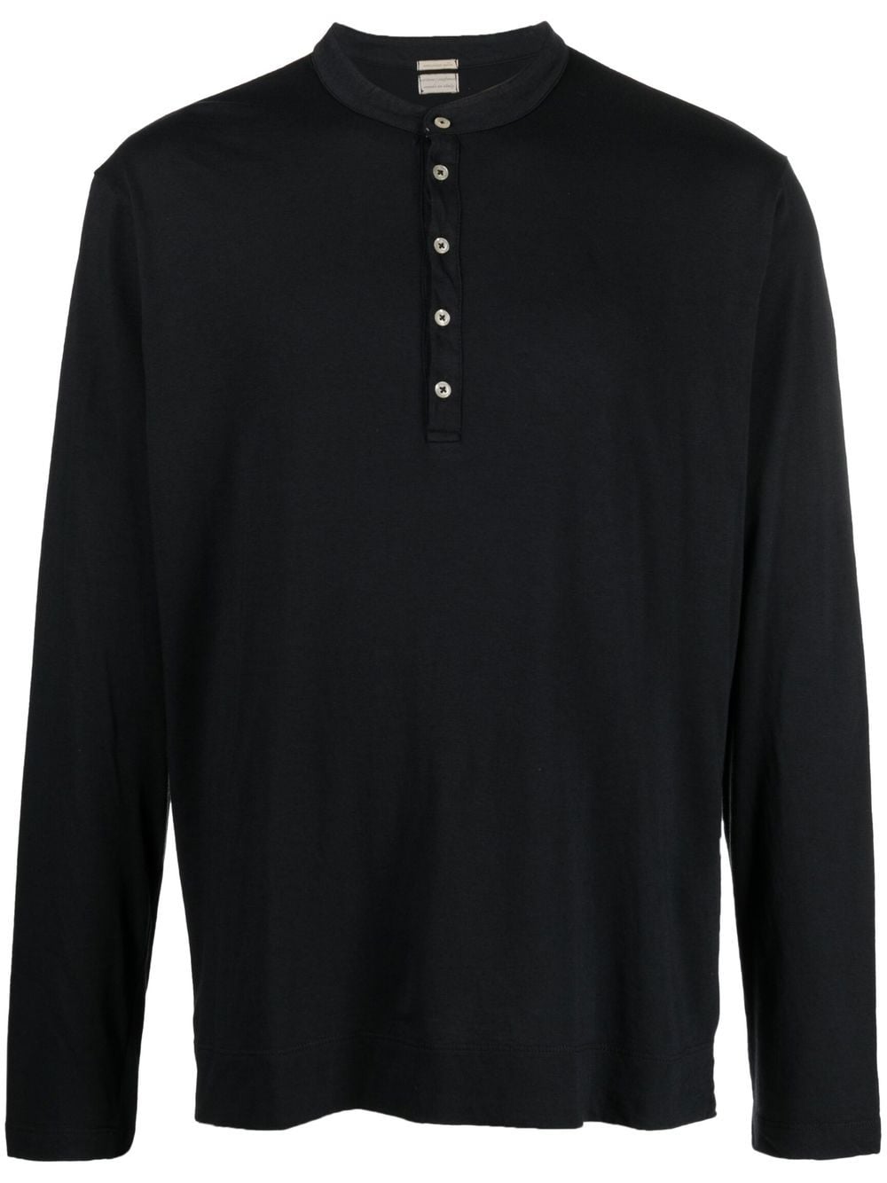 Massimo Alba long-sleeve button-placket T-shirt - Black von Massimo Alba