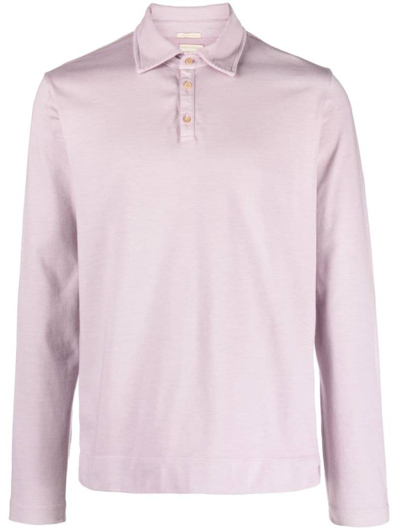 Massimo Alba long-sleeved cotton polo shirt - Purple von Massimo Alba