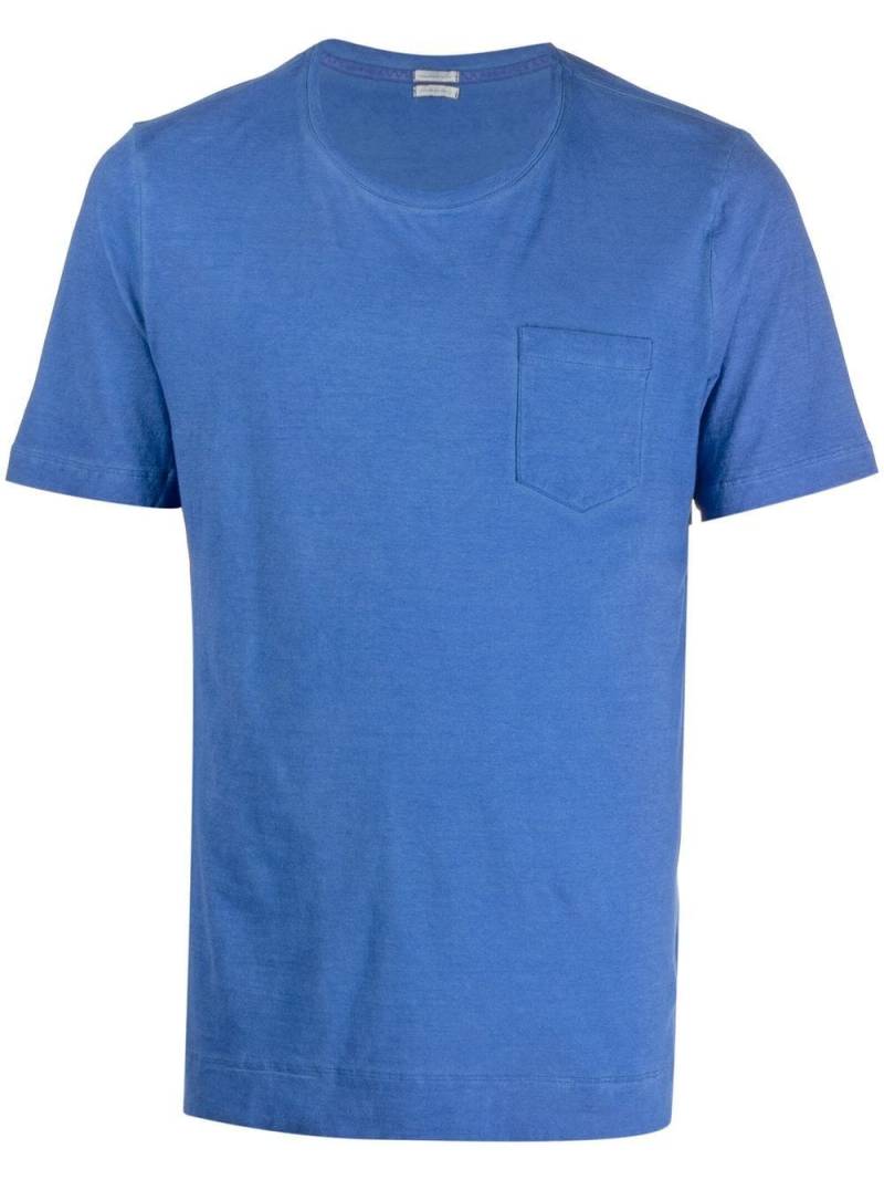 Massimo Alba pocket cotton T-Shirt - Blue von Massimo Alba