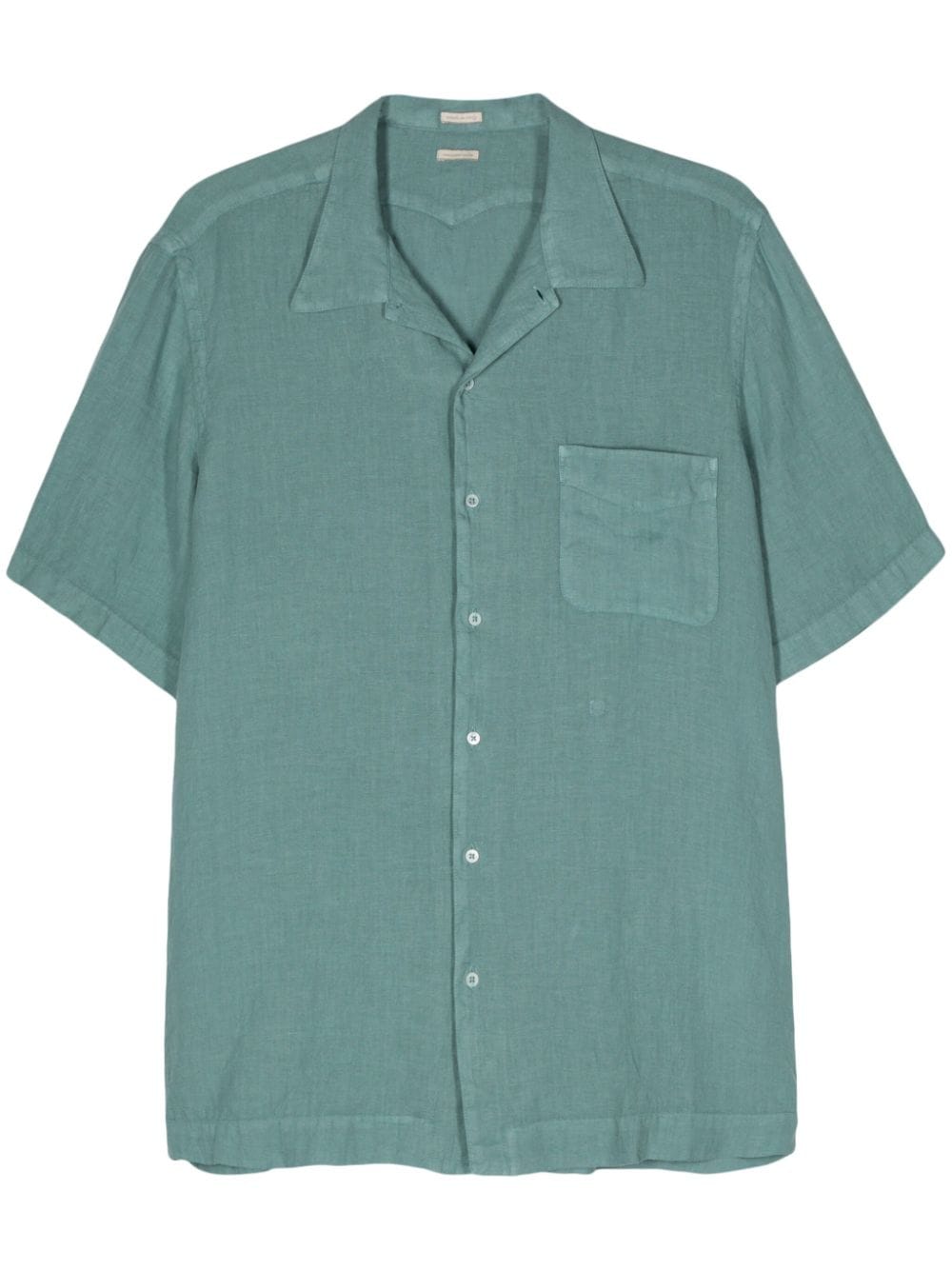 Massimo Alba poplin linen shirt - Green