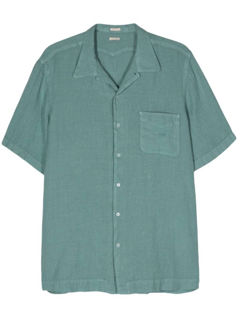 Massimo Alba poplin linen shirt - Green von Massimo Alba