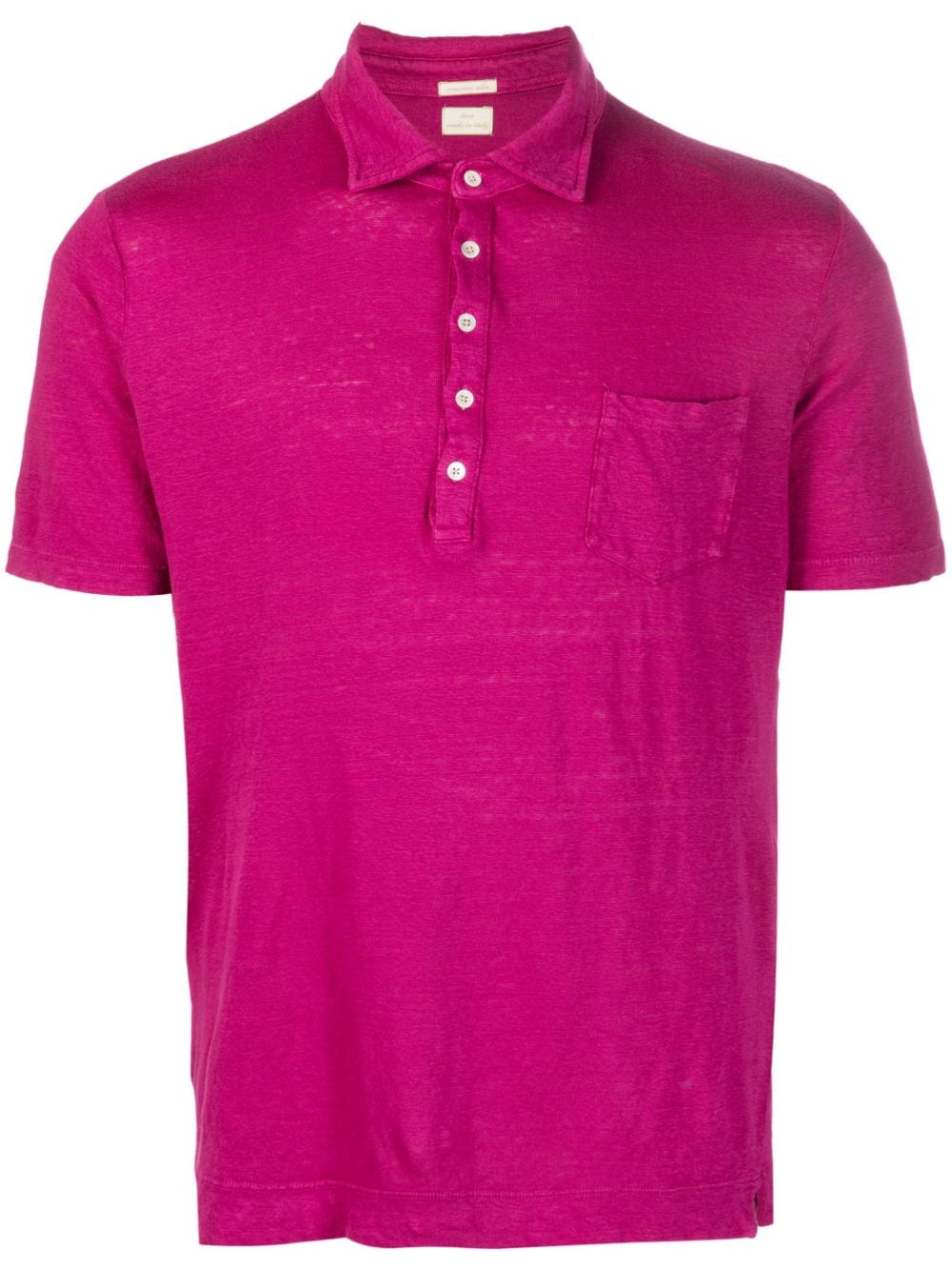 Massimo Alba slub-texture linen polo shirt - Pink von Massimo Alba