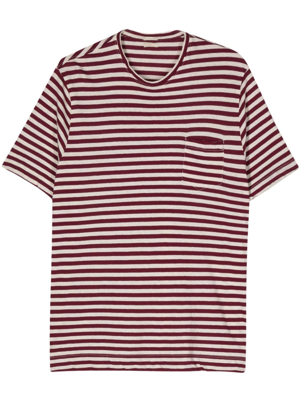 Massimo Alba striped cotton-linen-blend T-shirt - White von Massimo Alba