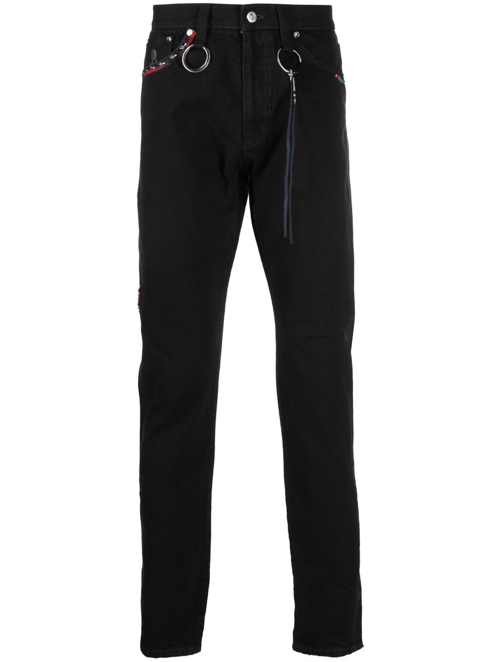 Mastermind Japan bead detailing slim-fit denim jeans - Black von Mastermind Japan