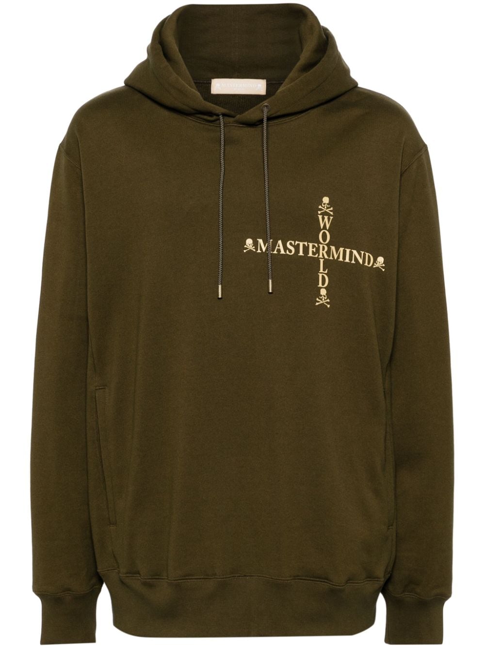 Mastermind Japan cross-logo cotton hoodie - Green von Mastermind Japan
