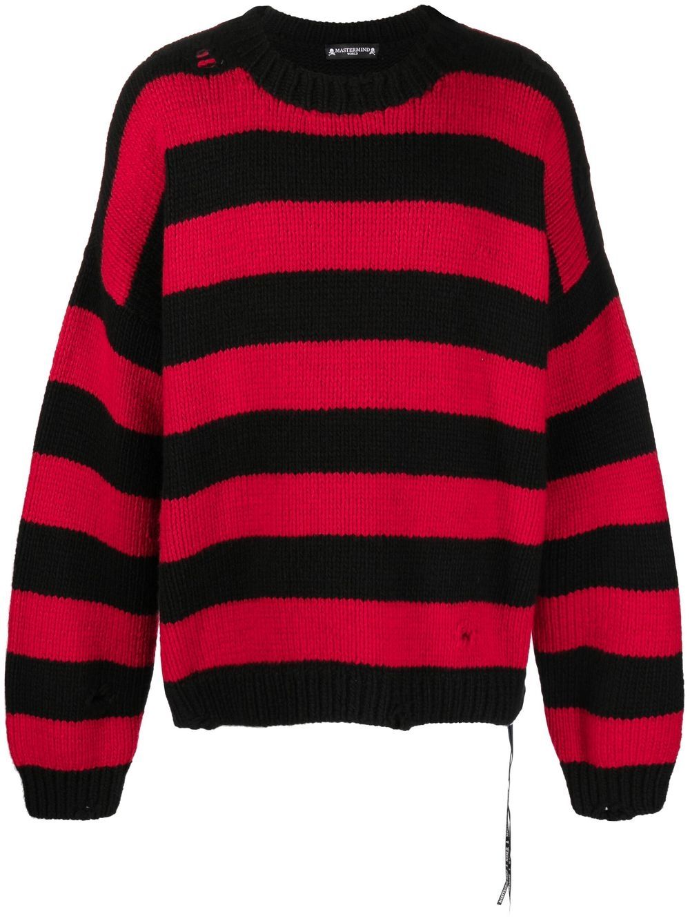 Mastermind Japan distressed hand-knit cashmere jumper - Red von Mastermind Japan