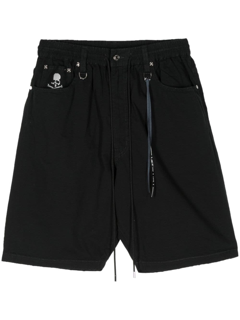 Mastermind Japan embroidered-logo cotton shorts - Black von Mastermind Japan