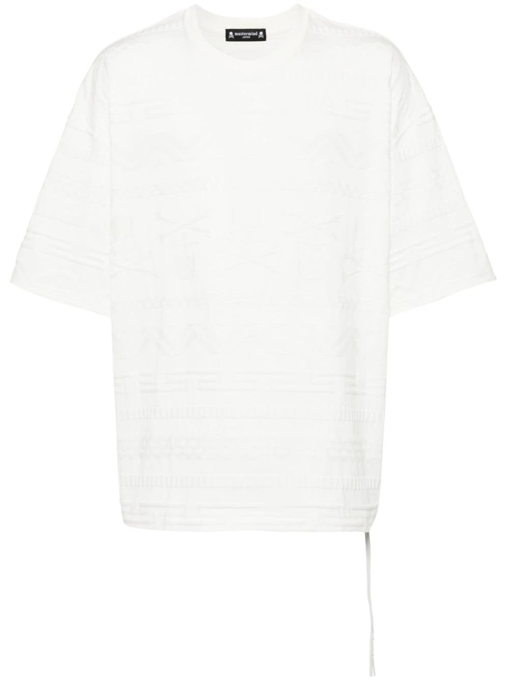 Mastermind Japan logo-jacquard cotton T-shirt - White von Mastermind Japan