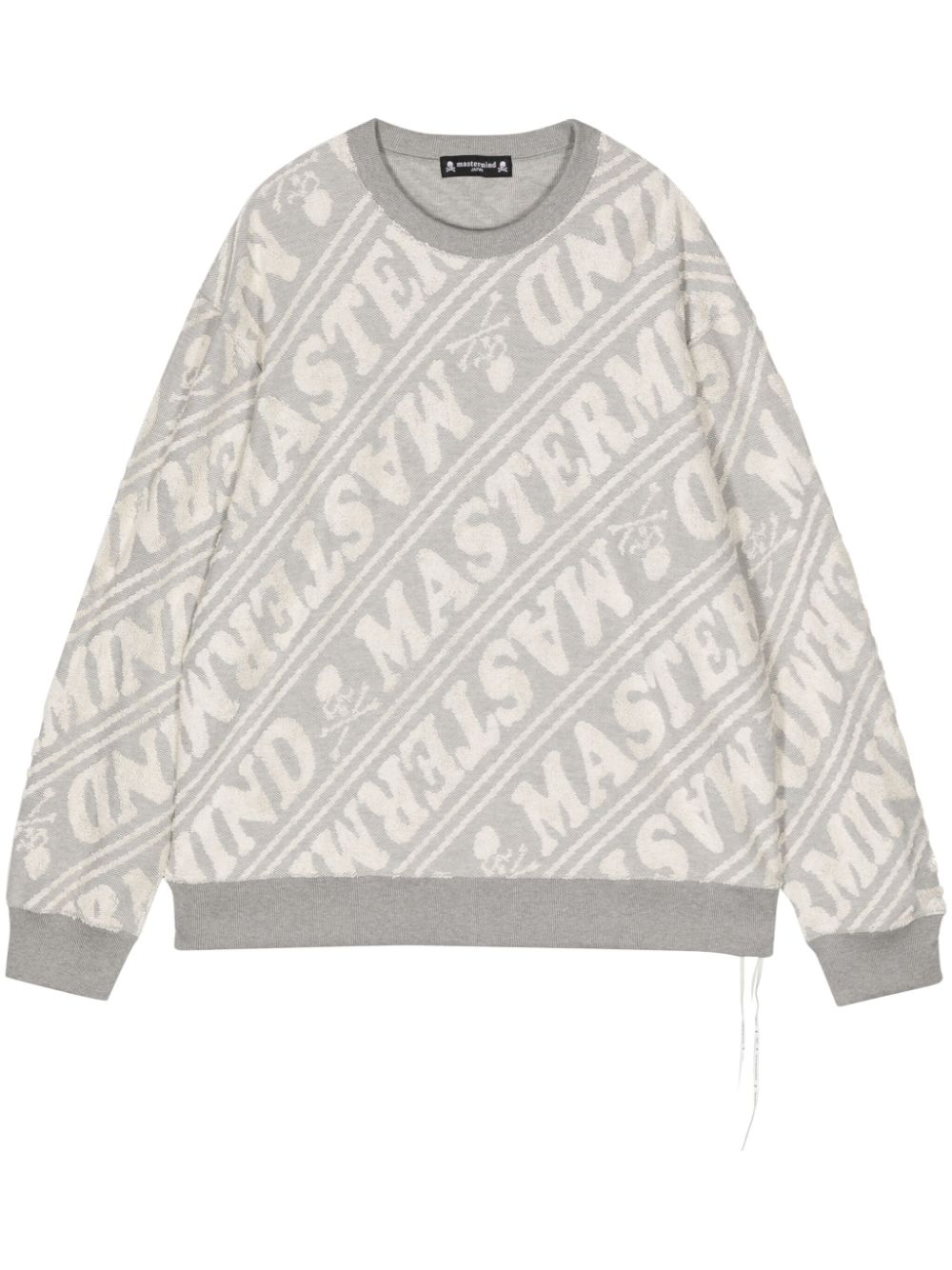 Mastermind Japan logo-jacquard cotton jumper - Grey von Mastermind Japan