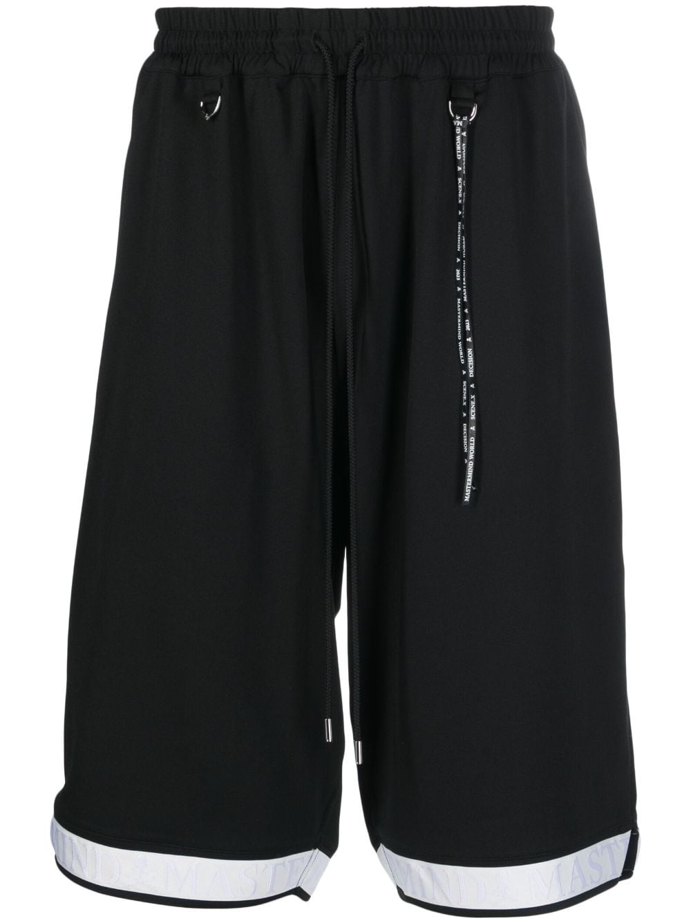 Mastermind Japan logo-jacquard track shorts - Black von Mastermind Japan