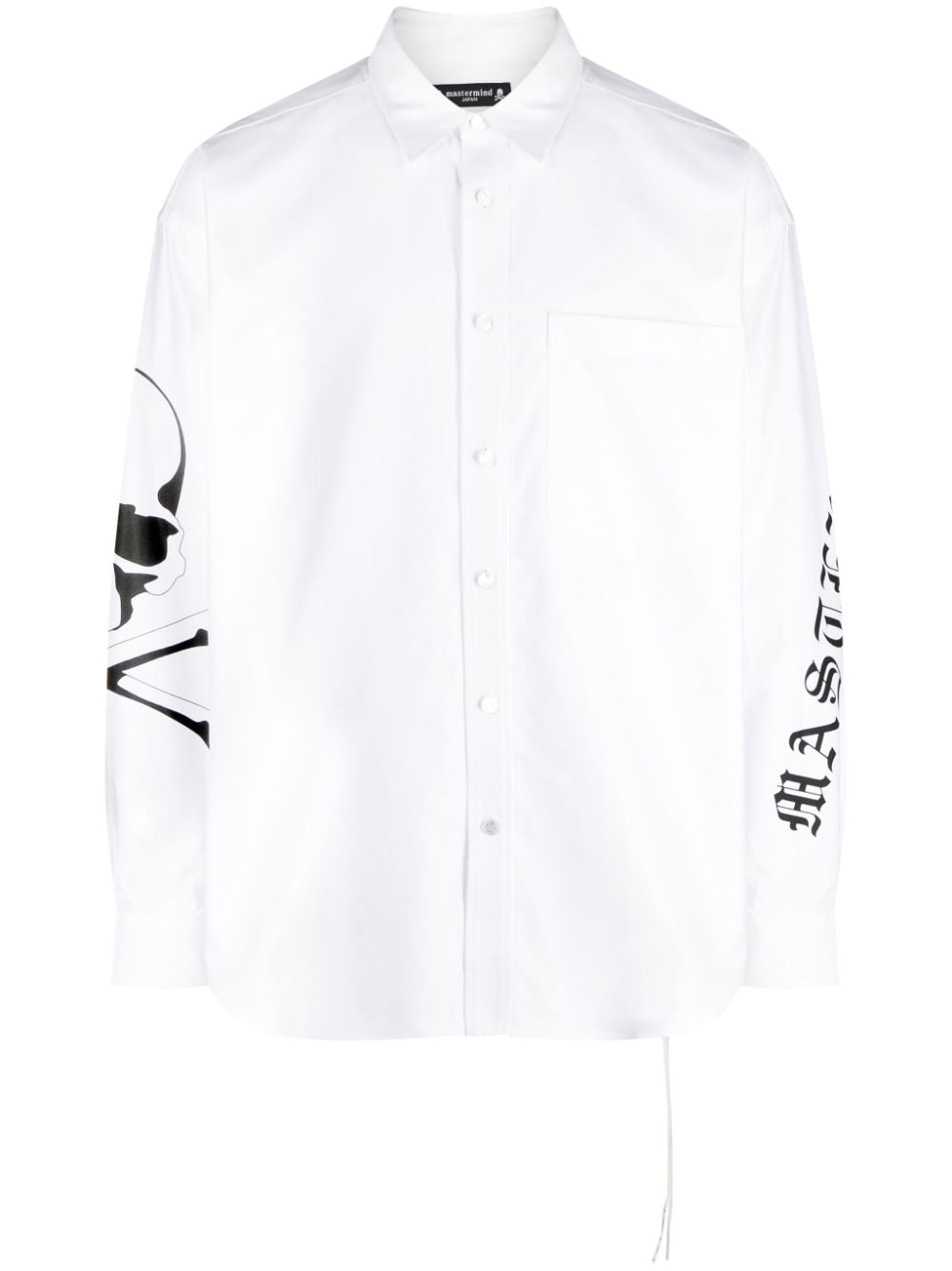 Mastermind Japan logo-print cotton shirt - White von Mastermind Japan