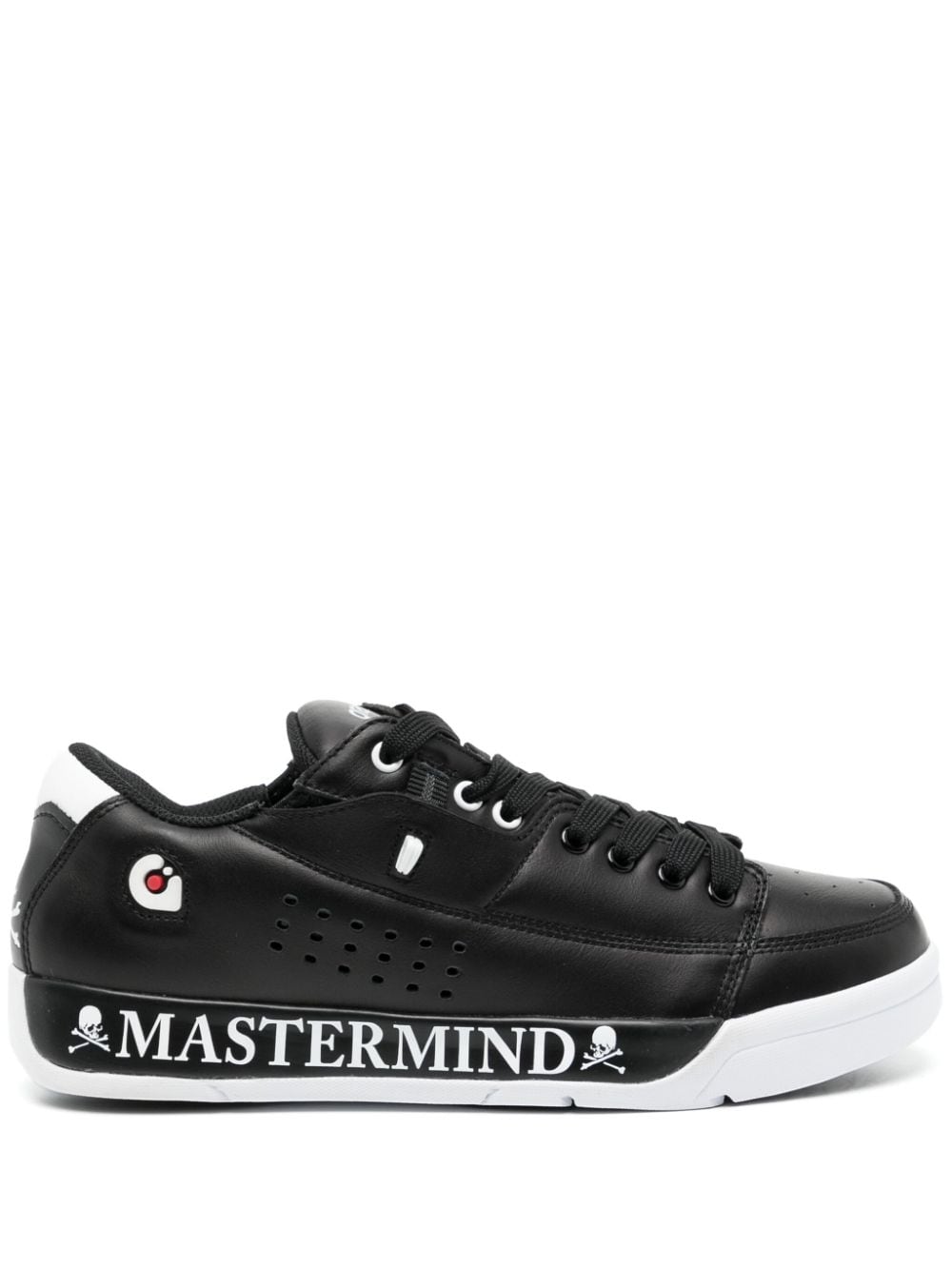 Mastermind Japan logo-print leather sneakers - Black von Mastermind Japan