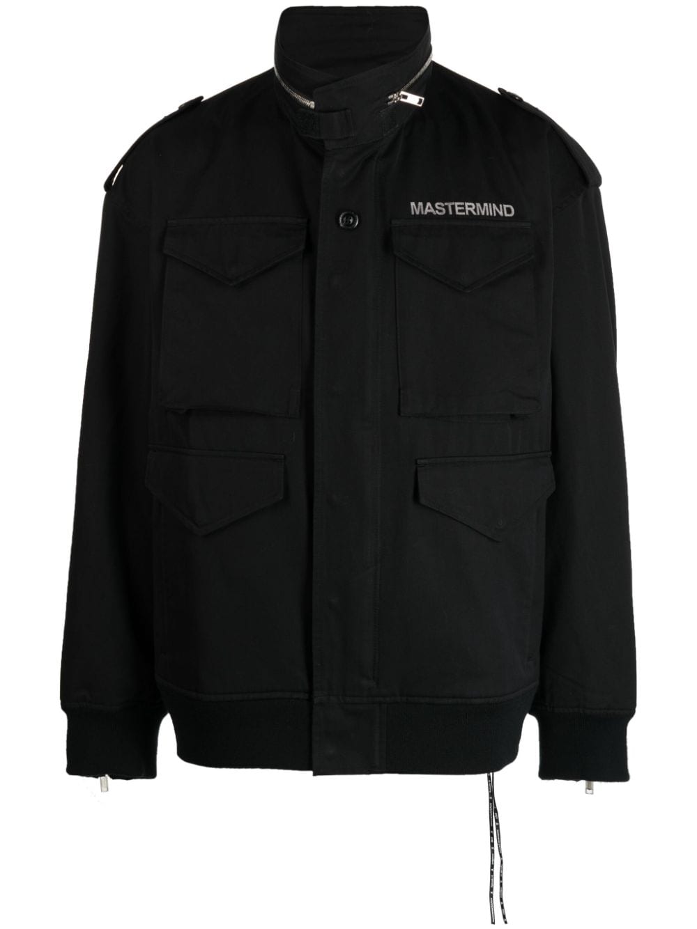 Mastermind Japan logo-print zip-detail jacket - Black von Mastermind Japan