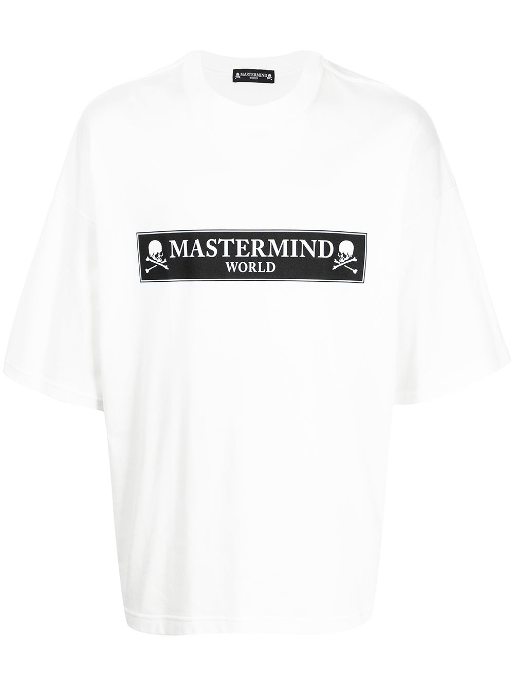 Mastermind World boxed logo-print skull T-shirt - White von Mastermind World