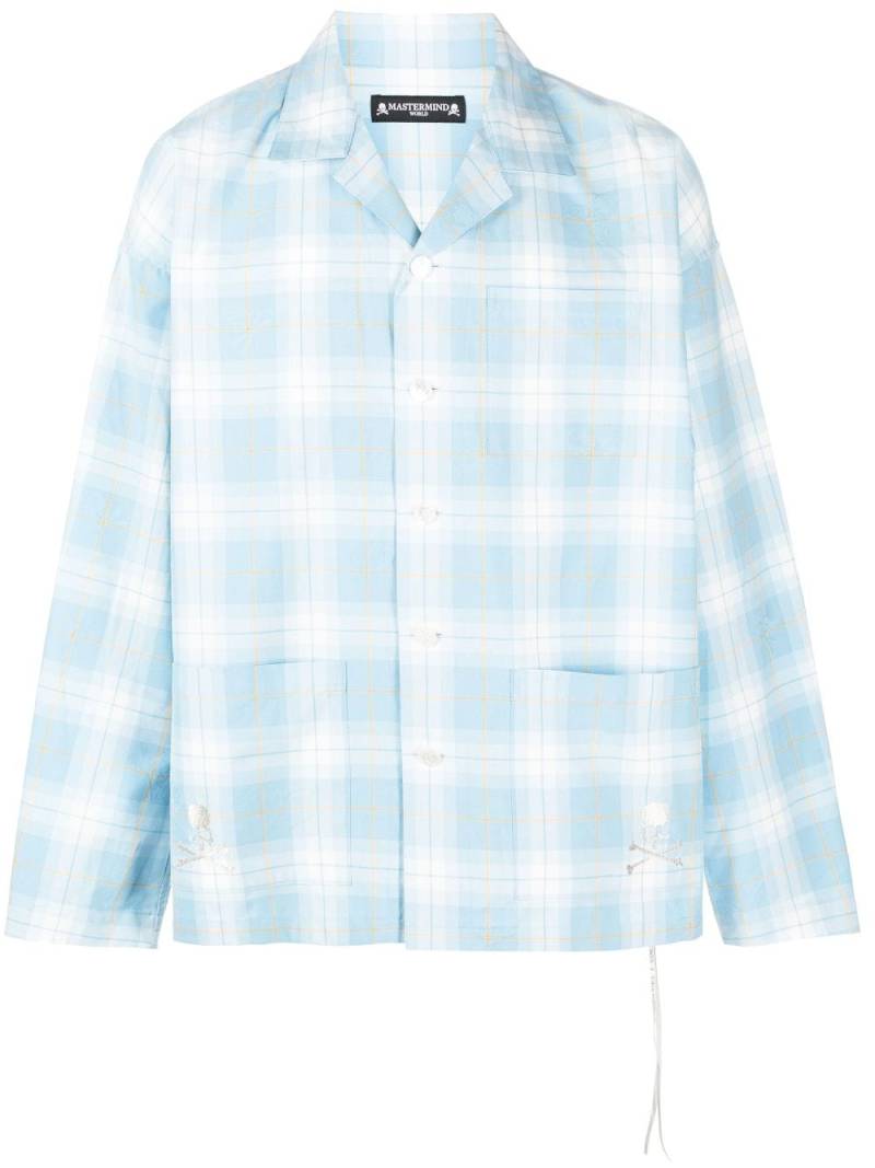 Mastermind World checked long-sleeve shirt - Blue von Mastermind World