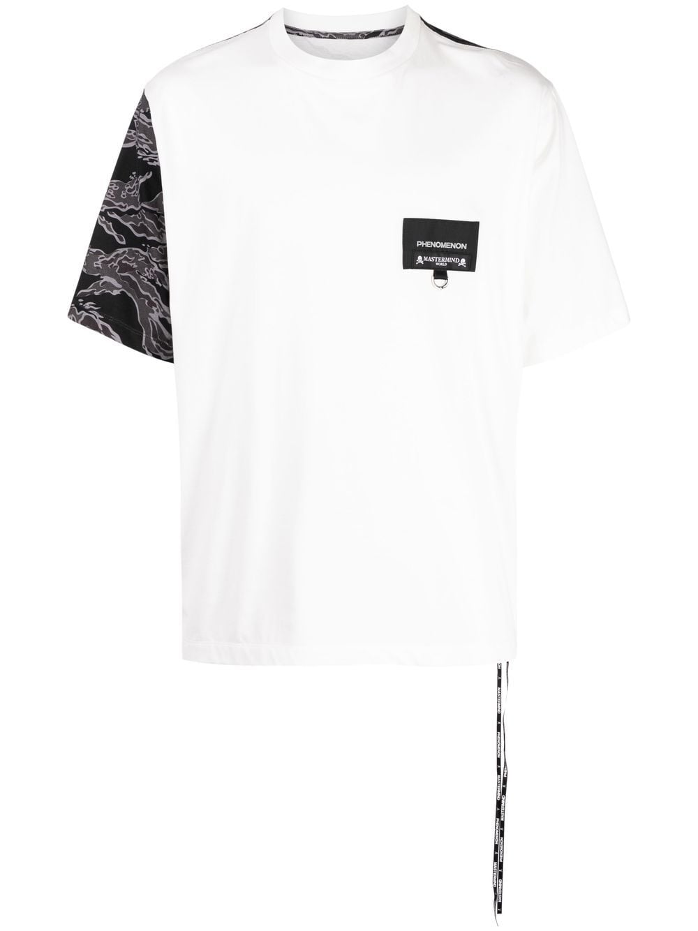 Mastermind World chest logo-patch detail T-shirt - White von Mastermind World