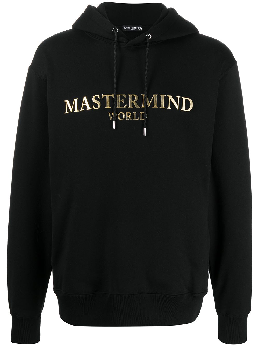Mastermind World logo plaque hoodie - Black von Mastermind World