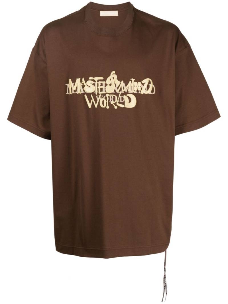 Mastermind World logo-print cotton T-shirt - Brown von Mastermind World