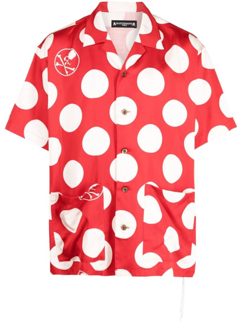 Mastermind World polka-dot-print silk shirt - Red von Mastermind World