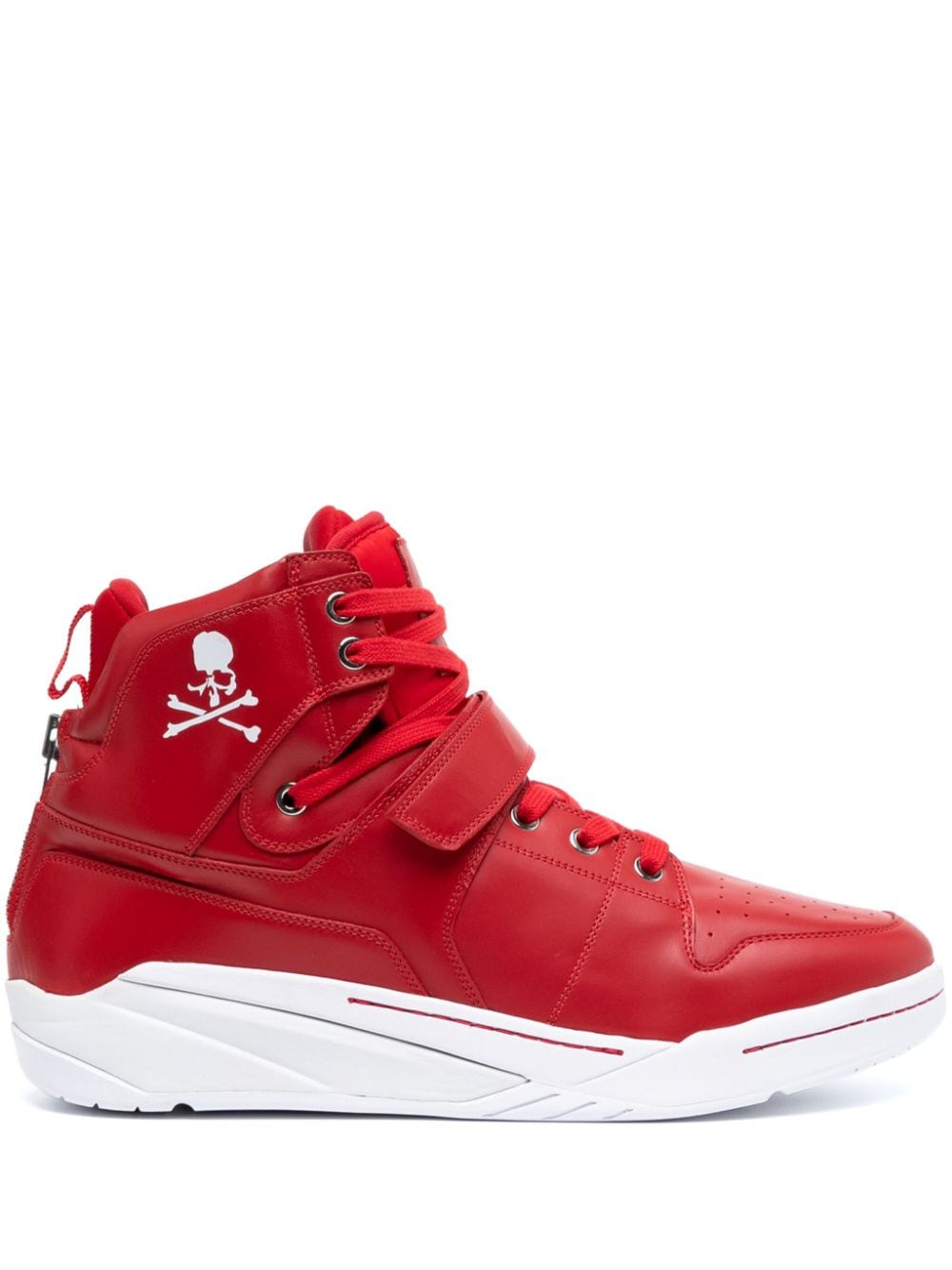 Mastermind World skull-print leather sneakers - Red von Mastermind World