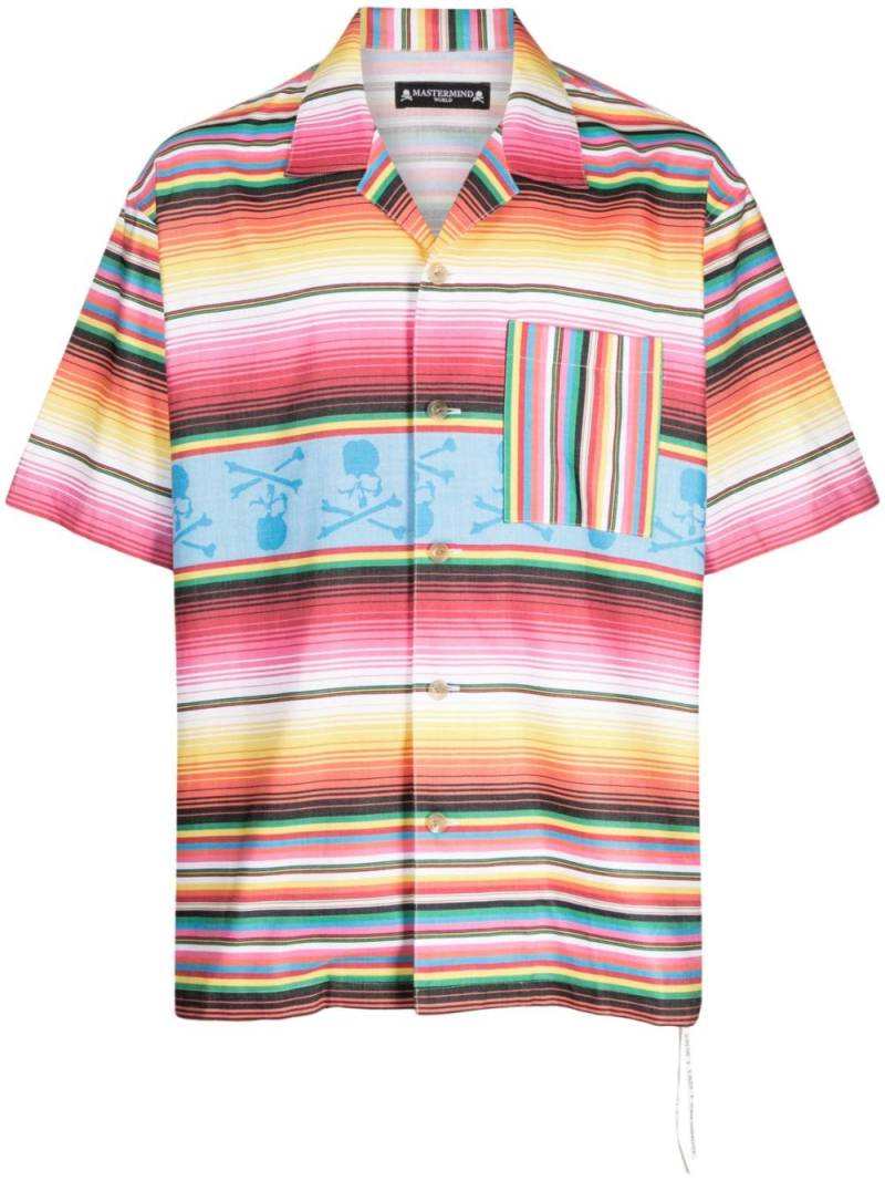 Mastermind World skull-print striped shirt - Multicolour von Mastermind World