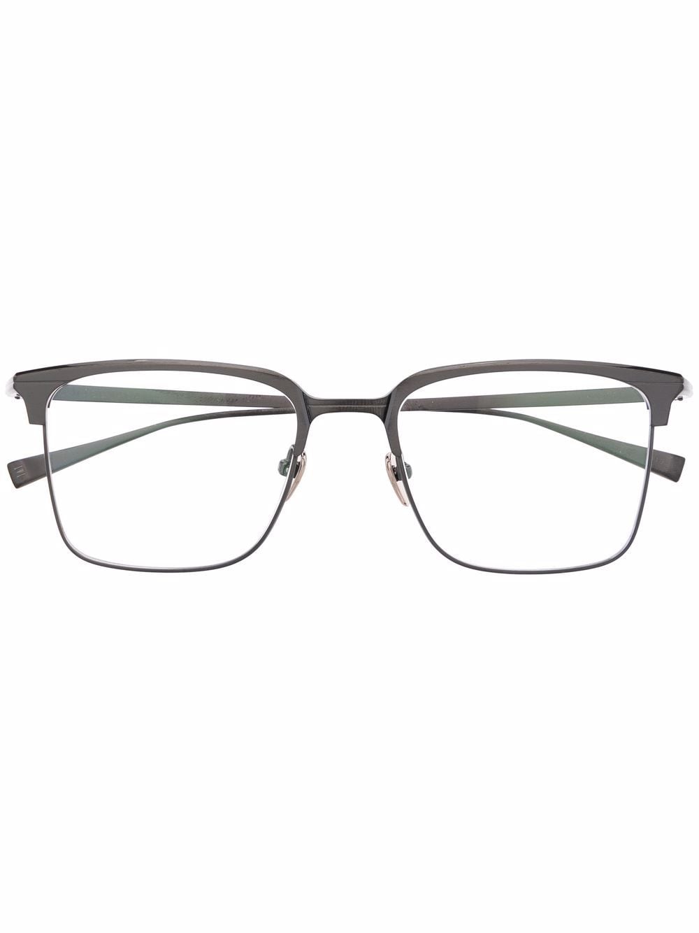 Masunaga Waldorf square-frame glasses - Black von Masunaga