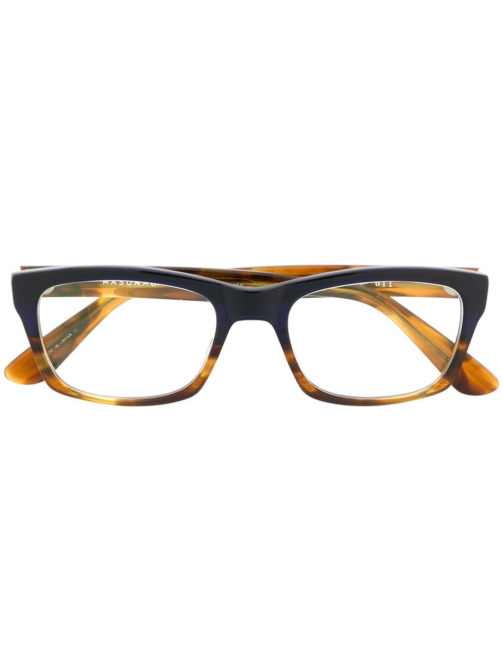 Masunaga rectangle frame glasses - Blue von Masunaga