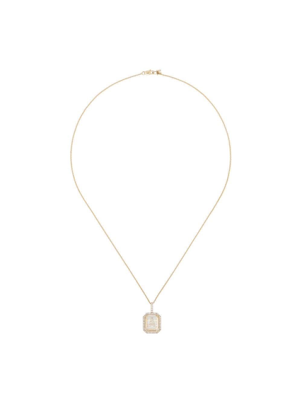 Mateo 14kt gold A initial necklace von Mateo