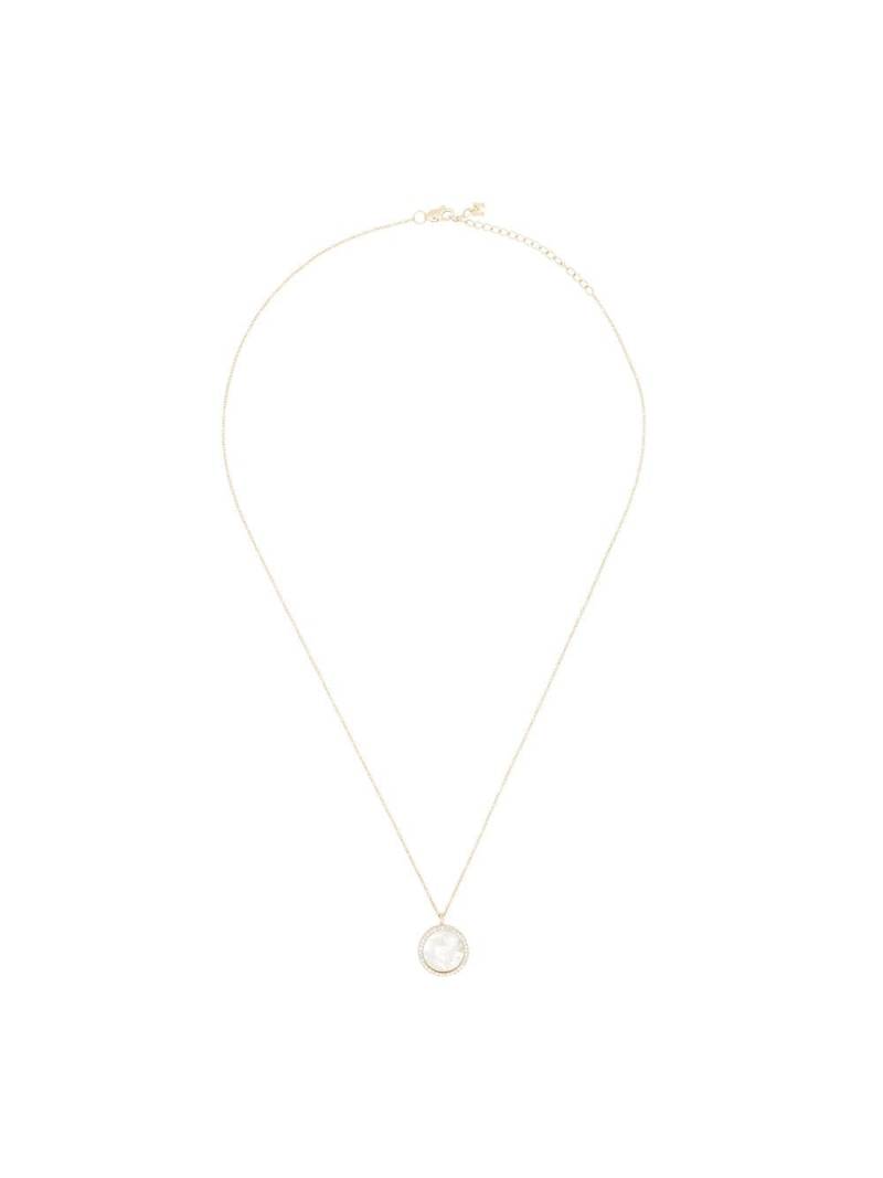 Mateo 14kt yellow gold A initial pendant necklace von Mateo