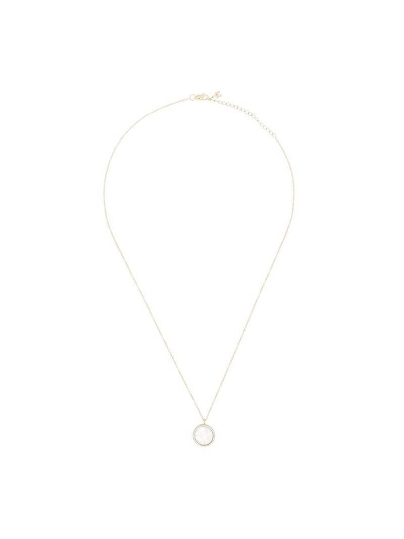 Mateo 14kt yellow gold C pearl and diamond necklace von Mateo
