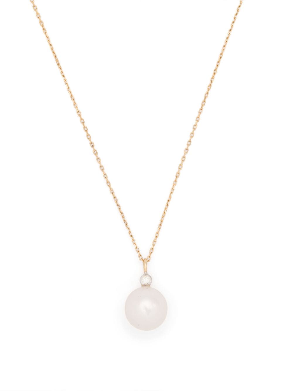 Mateo 14kt yellow gold Dot pearl and diamond necklace von Mateo