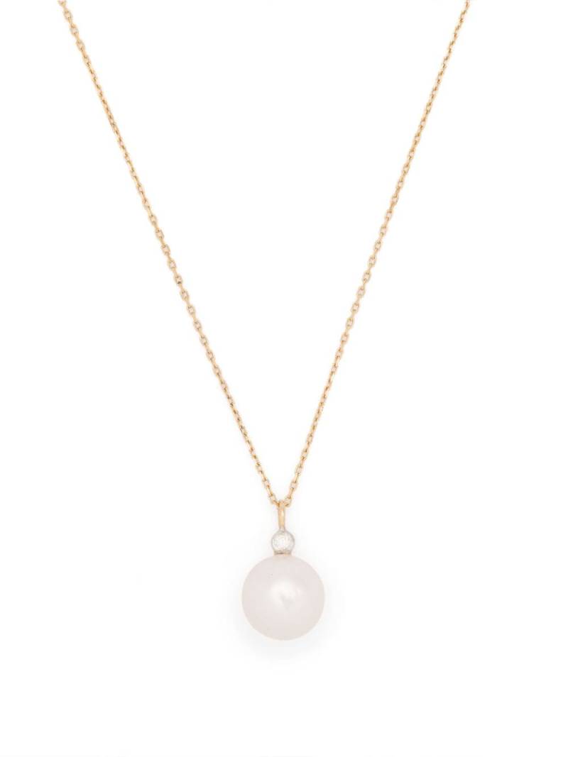 Mateo 14kt yellow gold Dot pearl and diamond necklace von Mateo