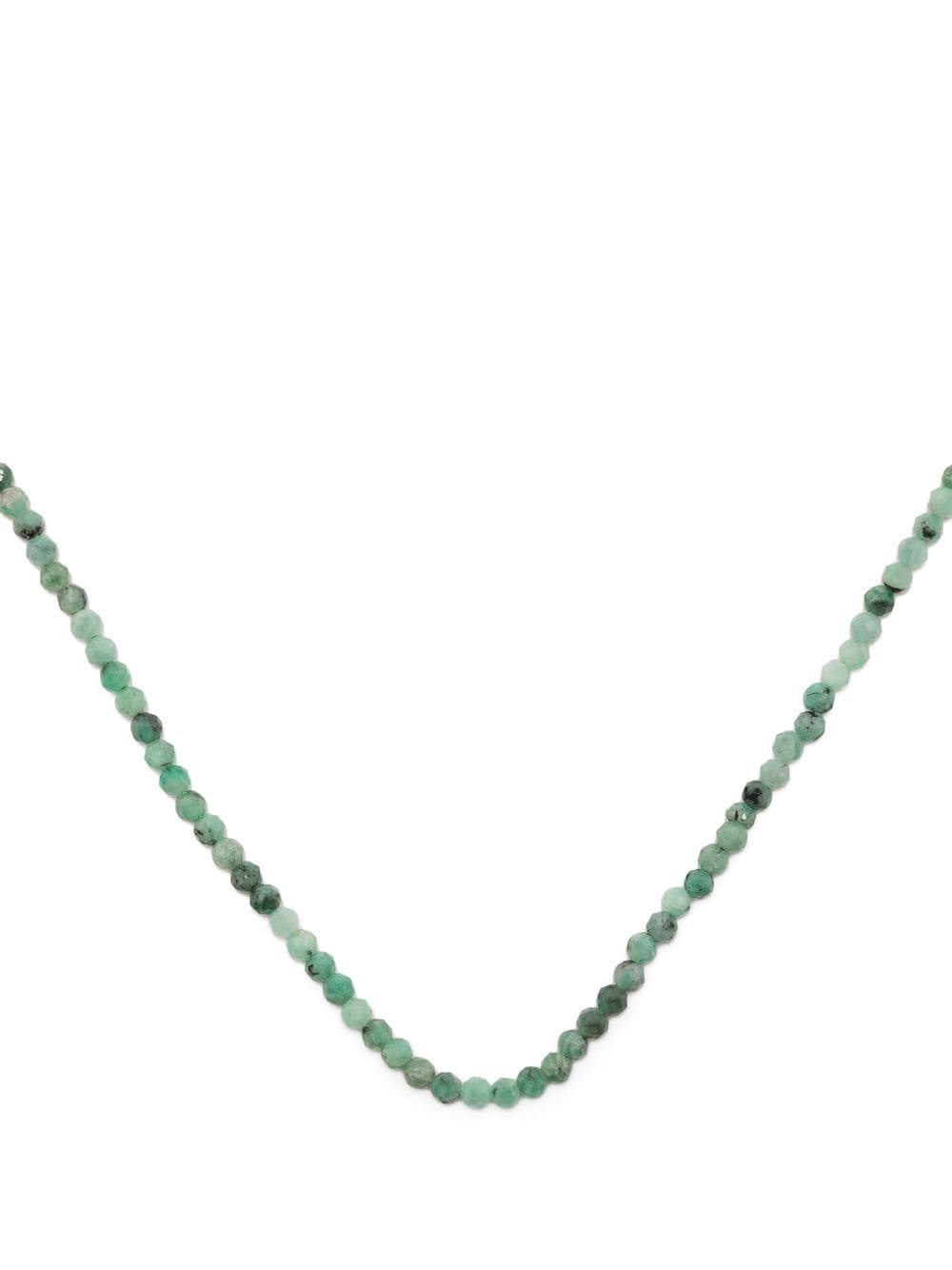 Mateo 14kt yellow gold emerald beaded necklace - Green von Mateo