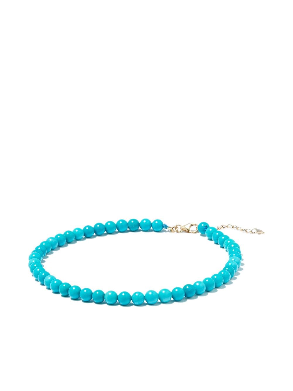 Mateo 14kt yellow gold turquoise anklet von Mateo