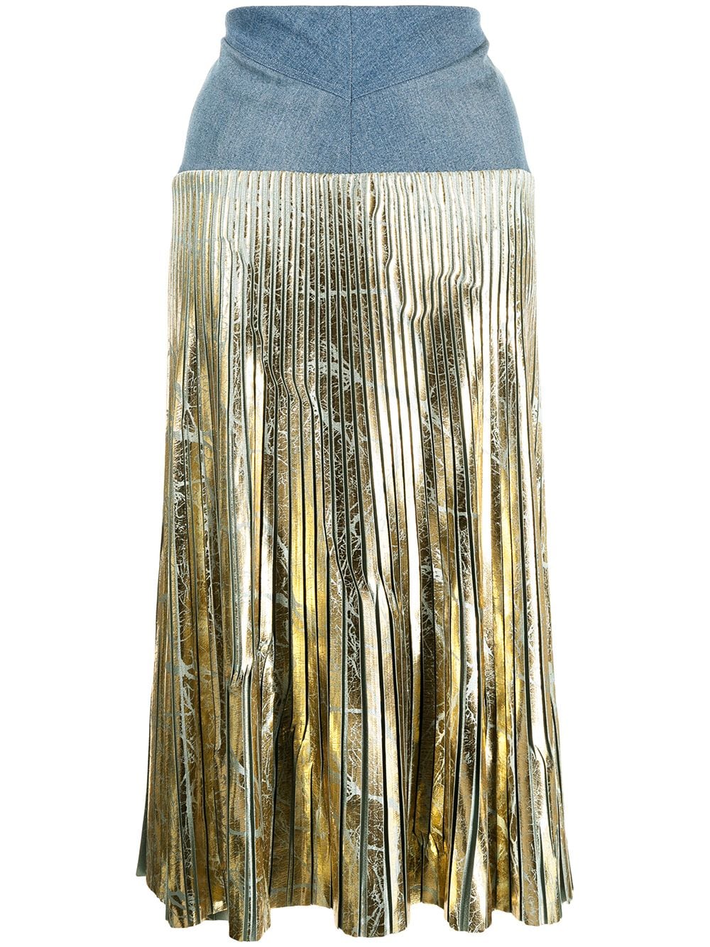 Maticevski Harmonious metallic pleated skirt - Gold von Maticevski