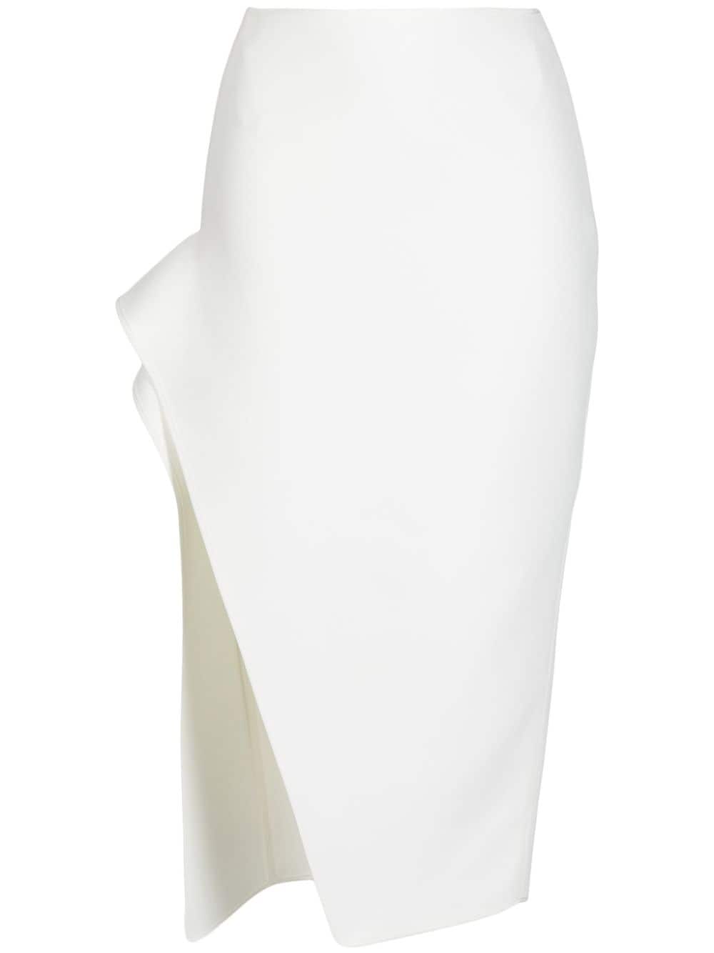 Maticevski high-waisted side-slit midi skirt - White von Maticevski