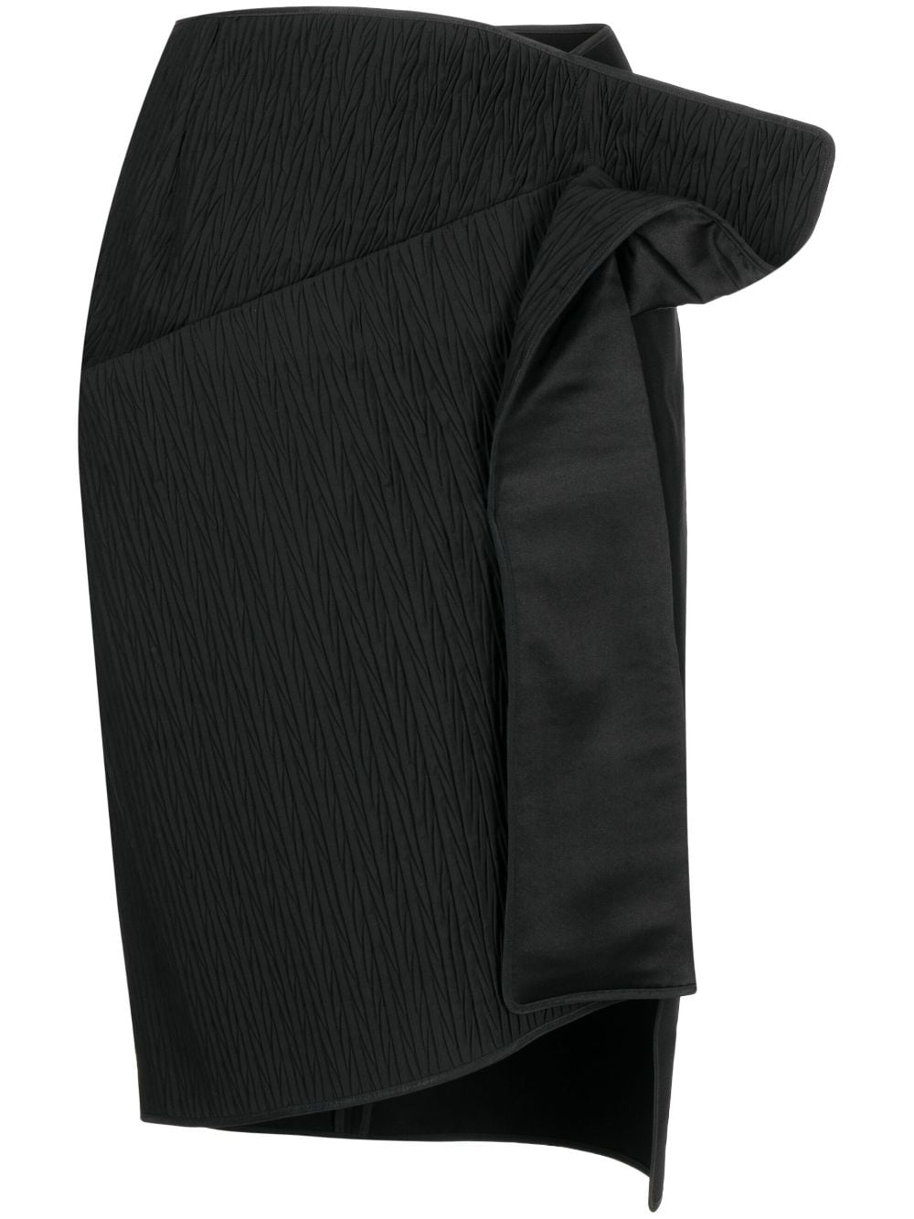 Maticevski twist-detail asymmetric skirt - Black von Maticevski