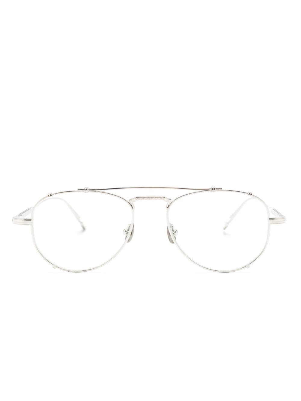 Matsuda M3142 geometric-frame glasses - Silver von Matsuda
