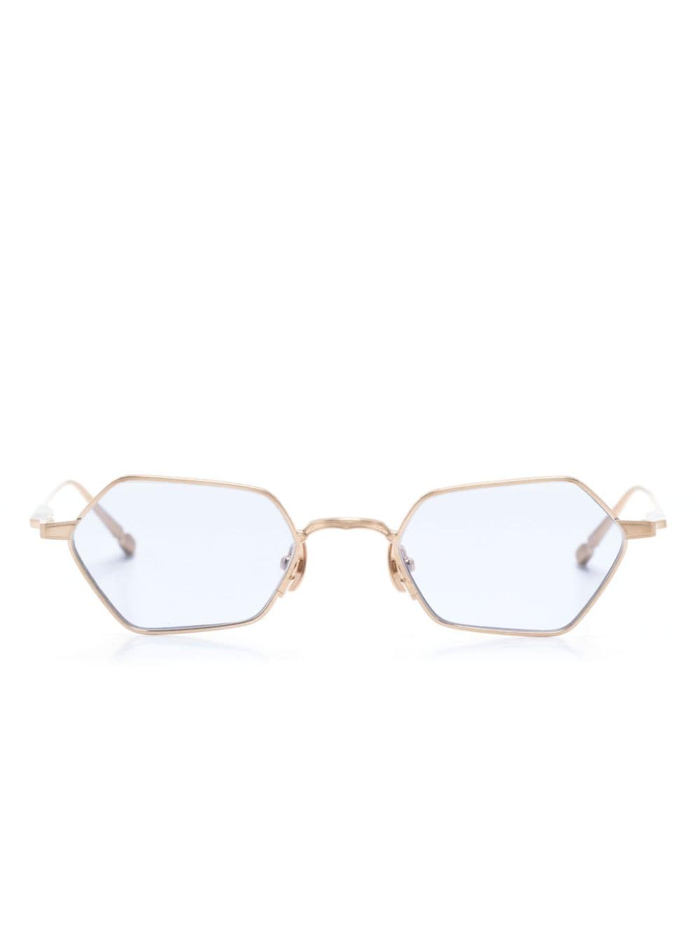 Matsuda geometric-frame titanium sunglasses - Gold von Matsuda