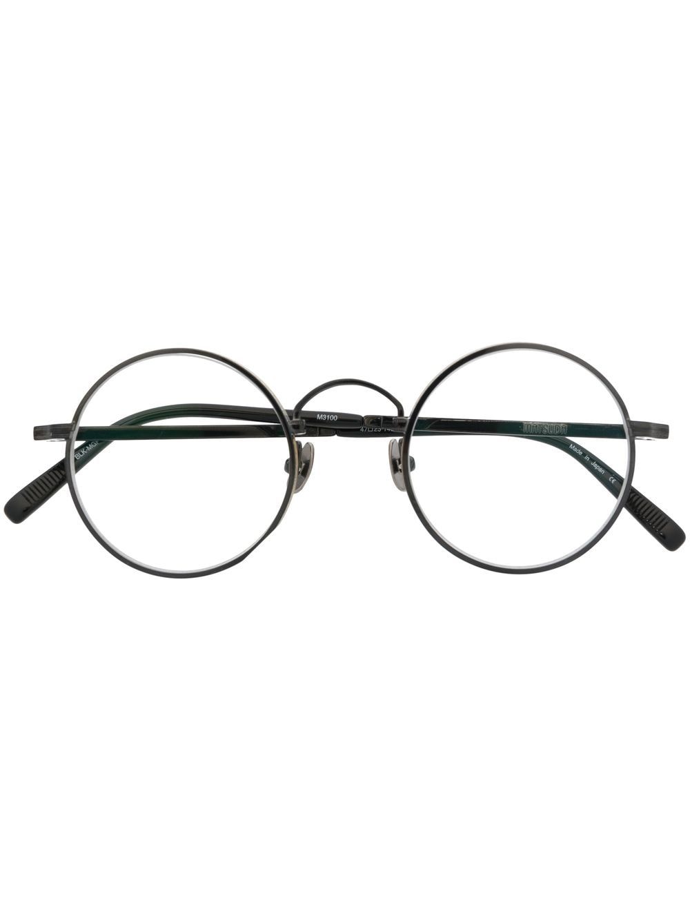 Matsuda logo-engraved round-frame glasses - Black von Matsuda