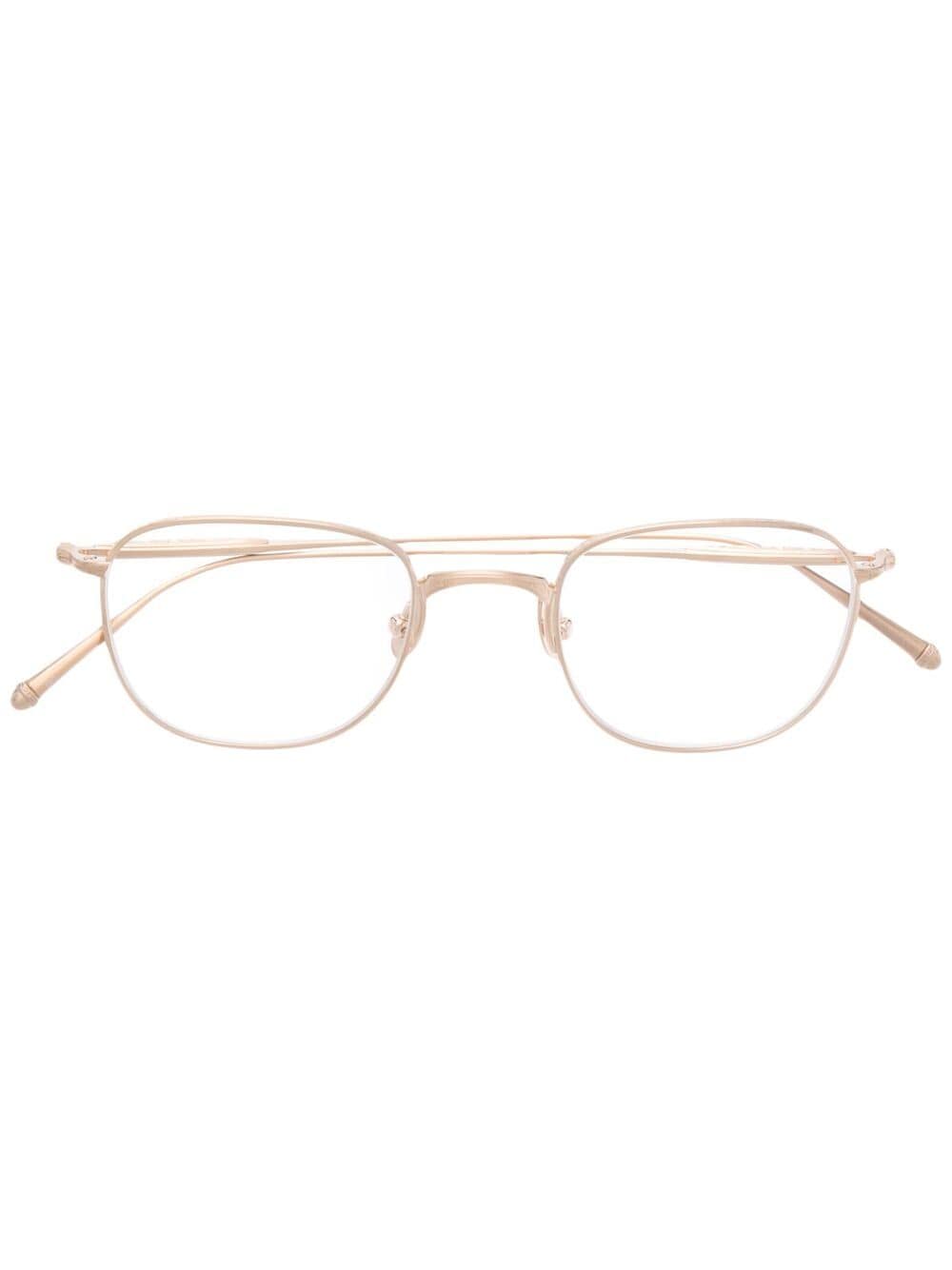Matsuda metallic oval-frame glasses - Gold von Matsuda