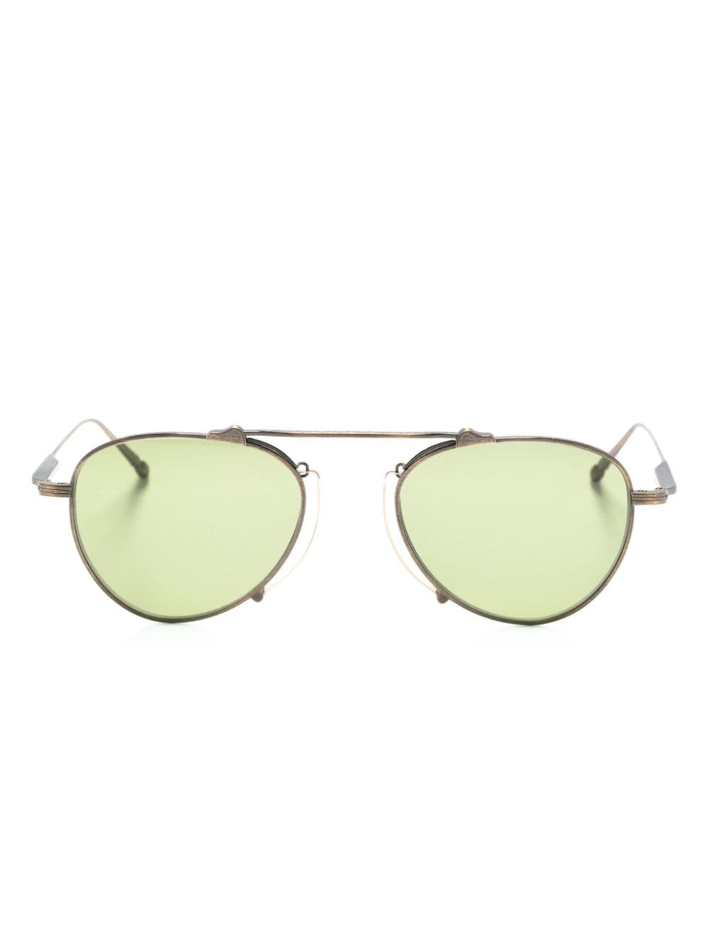 Matsuda pilot-frame titanium sunglasses - Silver von Matsuda