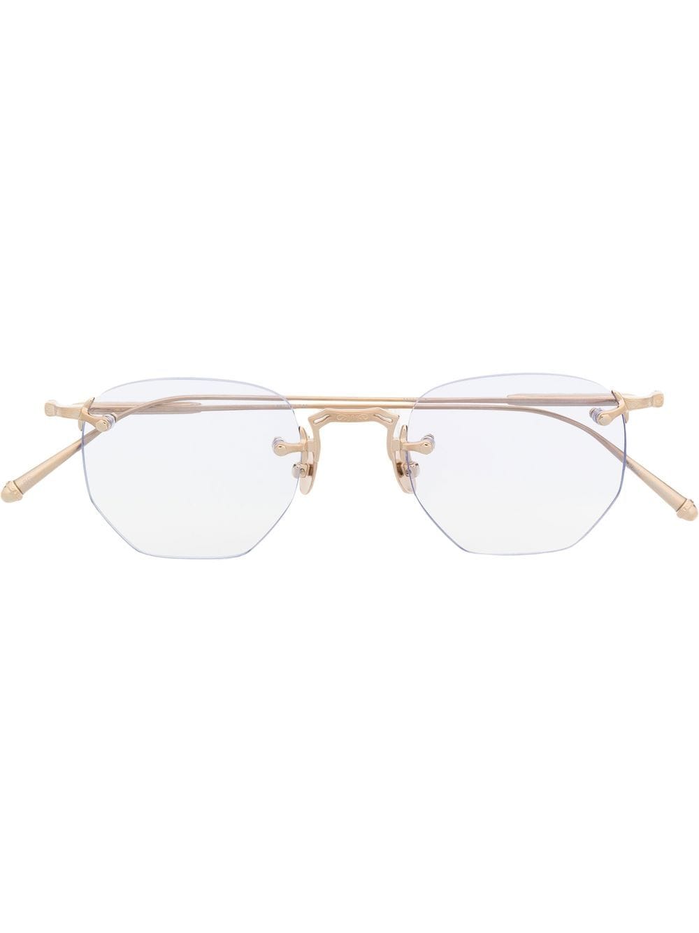 Matsuda polished geometric-frame glasses - Gold von Matsuda